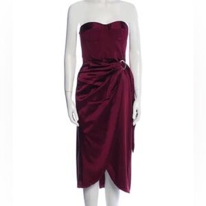 Jonathan Simkhai Strapless Knee-Length Dress